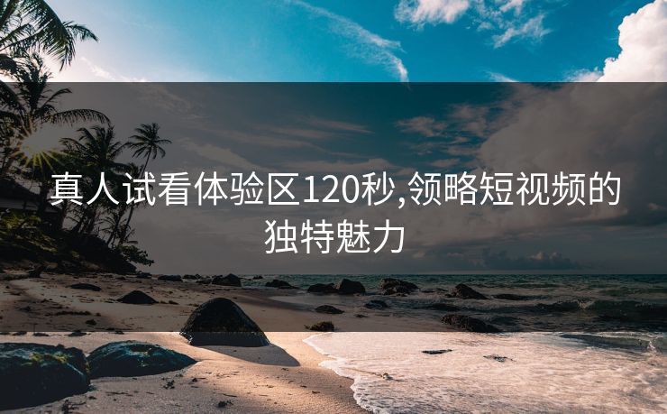 真人试看体验区120秒,领略短视频的独特魅力