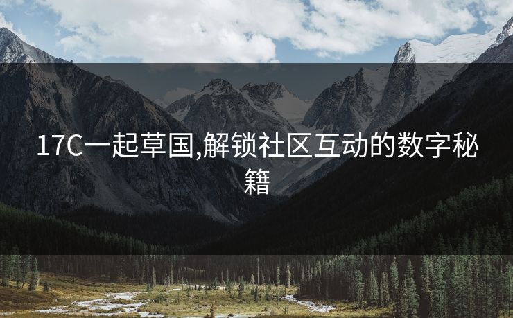 17C一起草国,解锁社区互动的数字秘籍